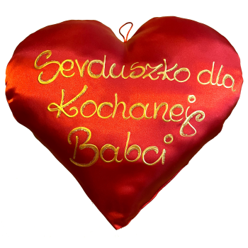 [Sd02] Poduszka serce duże SERDUSZKO DLA KOCHANEJ BABCI